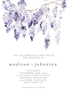 Purple Bunch - Wedding Invitation