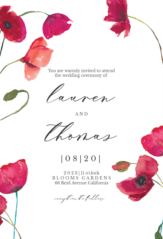 Wedding Invitation Templates (Free) | Greetings Island