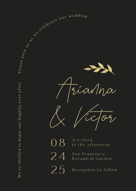Roman romantic - wedding invitation