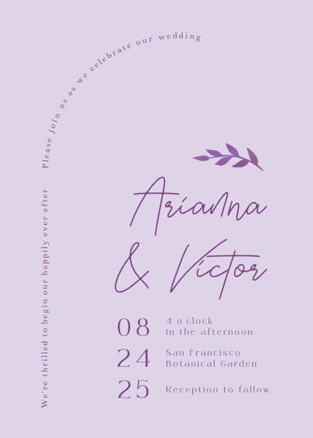 Roman romantic - wedding invitation