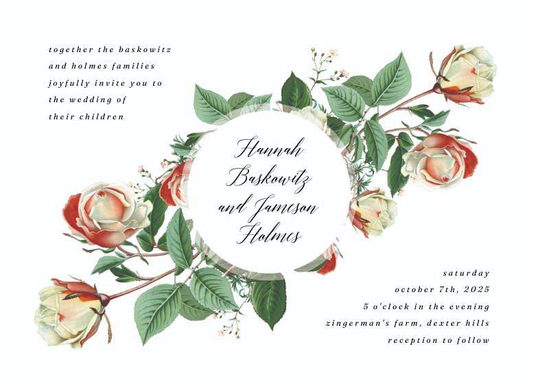 Rose - wedding invitation