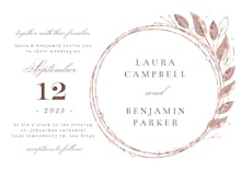 Rose gold geometric floral frames - invitación de boda