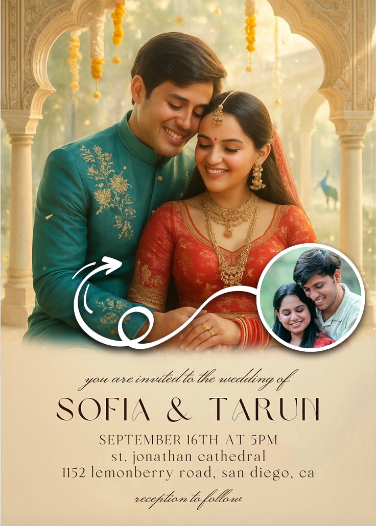 Royal beginnings - invitación de boda