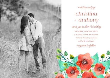 Royal garden - wedding invitation