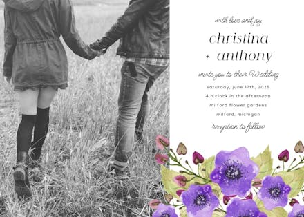 Royal garden - wedding invitation