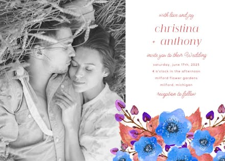 Royal garden - wedding invitation