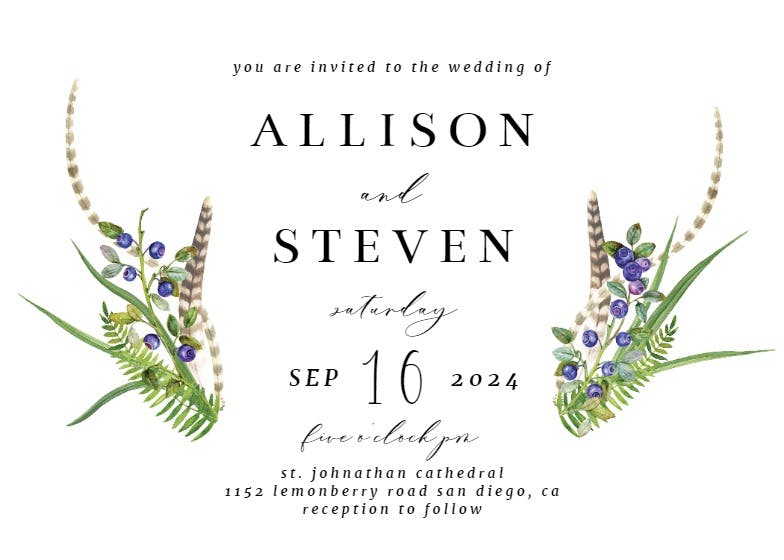 Rustic - wedding invitation