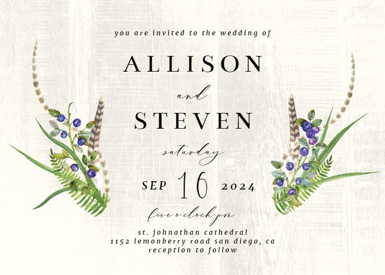 Rustic - wedding invitation