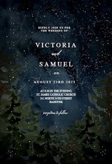 Rustic forest - wedding invitation