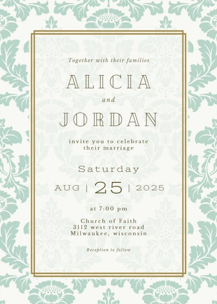 Rustic frame - wedding invitation