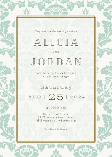 Rustic Frame - Wedding Invitation Template (Free) | Greetings Island