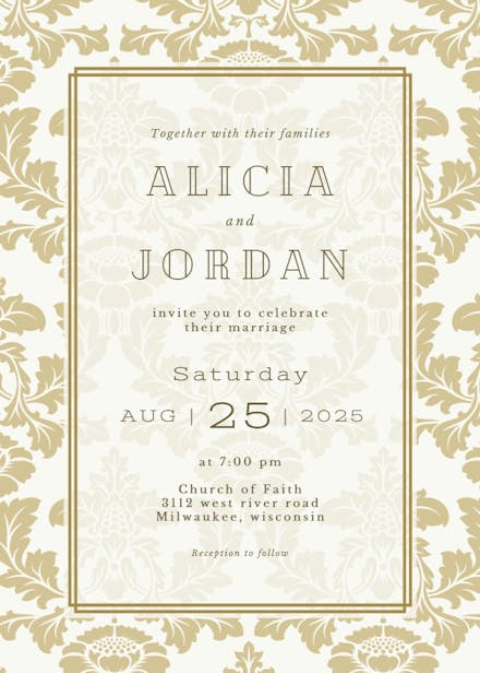 Rustic frame - wedding invitation