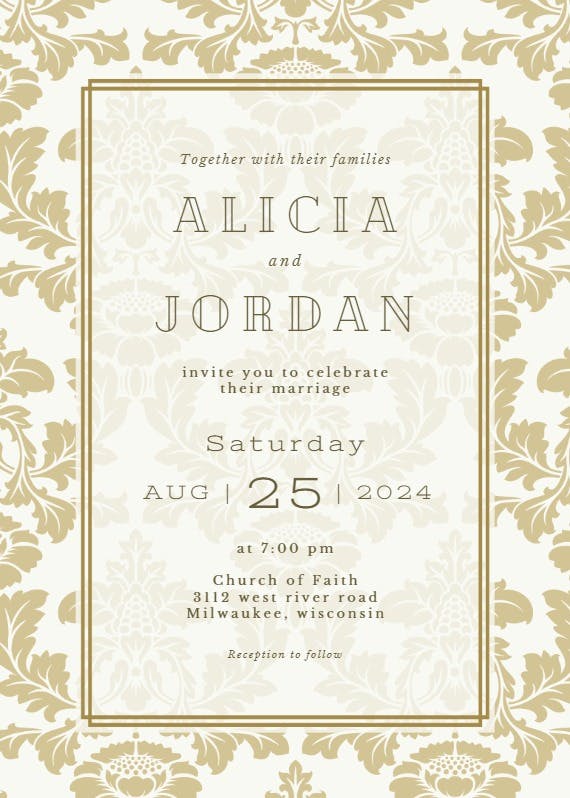 Rustic frame - wedding invitation