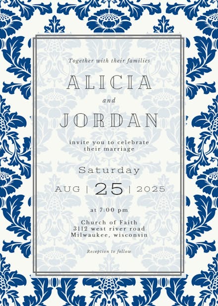 Rustic frame - wedding invitation