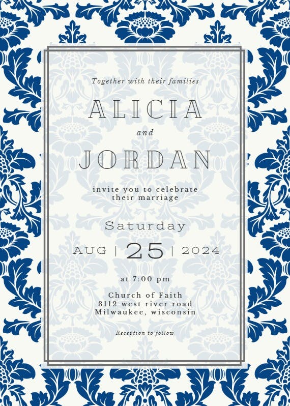 Rustic frame - wedding invitation