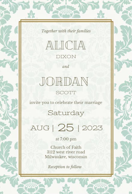 Rustic Frame - Wedding Invitation Template (Free) | Greetings Island