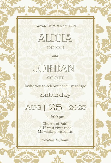 Rustic Frame - Wedding Invitation Template (Free) | Greetings Island