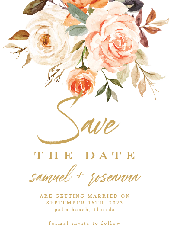 Terracotta Frame - Save The Date Card Template | Greetings Island