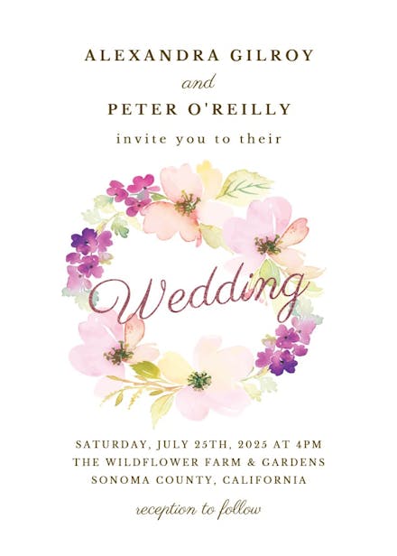 Sentimental circle - wedding invitation