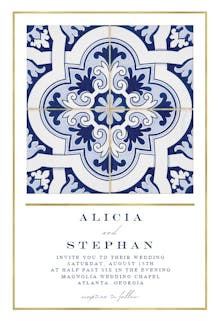 Sicilian tiles - Wedding Invitation