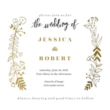 Side by side gold - wedding invitation