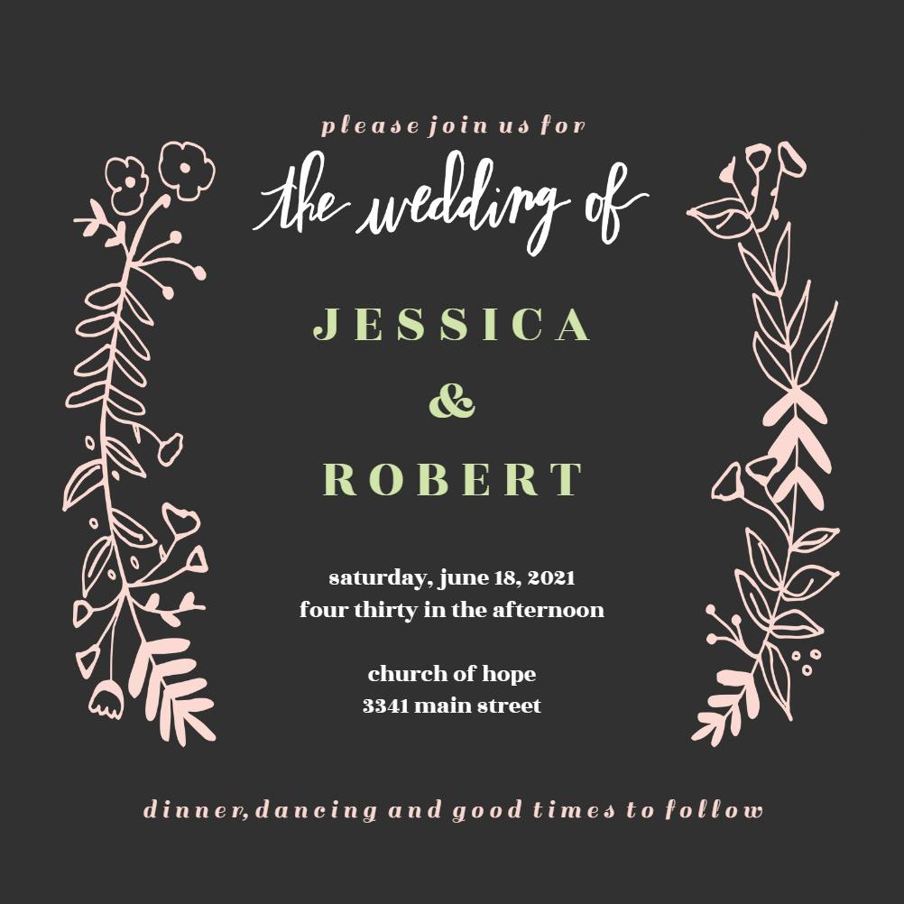 Side by side - wedding invitation