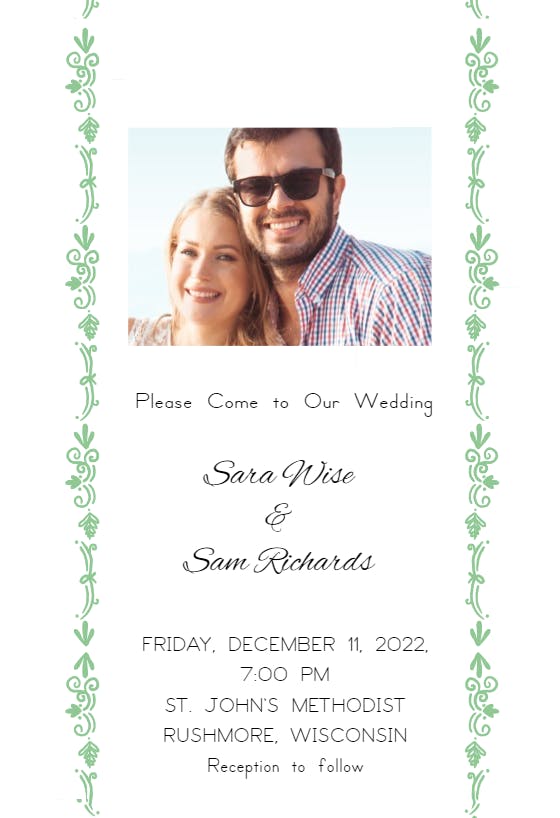 Simple beauty - wedding invitation