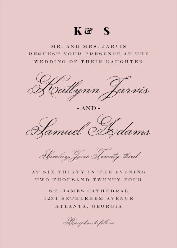 Simple vintage - wedding invitation
