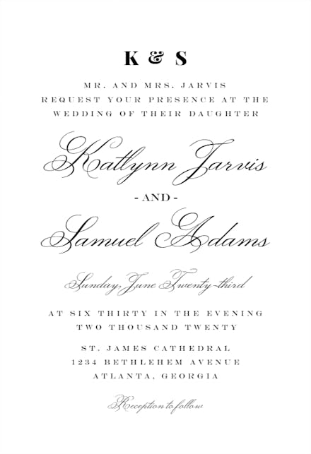 Simple Vintage Wedding Invitation Template Free Greetings Island