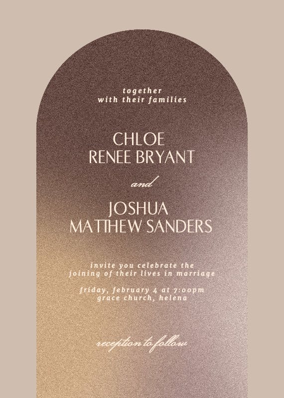 Simply golden - wedding invitation