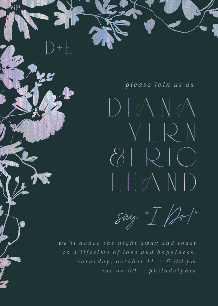 Sketched Florals - RSVP card Template (Free) | Greetings Island