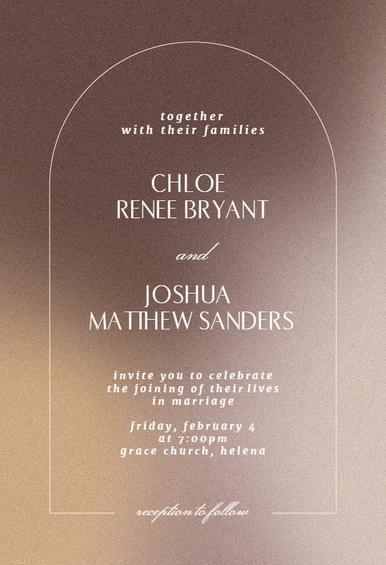 So golden - wedding invitation