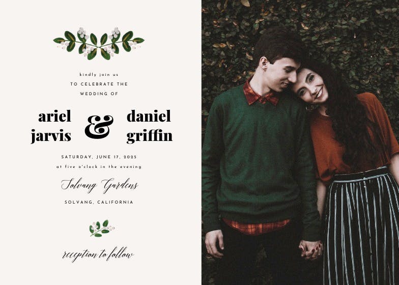 Soft botanical - wedding invitation