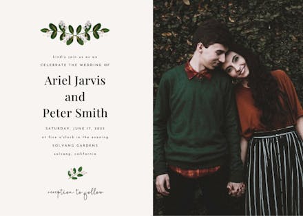 Soft botanical - wedding invitation