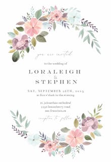 Soft floral - wedding invitation