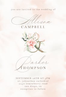 Soft Roses - Wedding Invitation