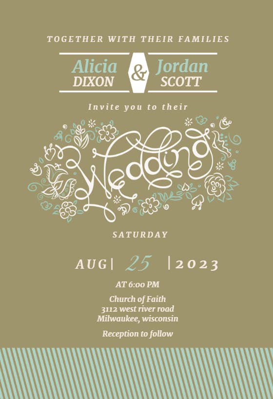 Splendid floral - wedding invitation