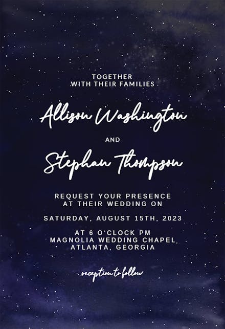 Starry Night - Wedding Invitation