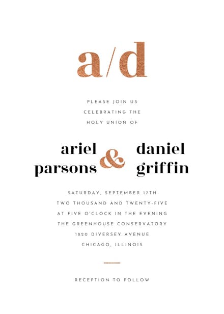 Story of love - wedding invitation