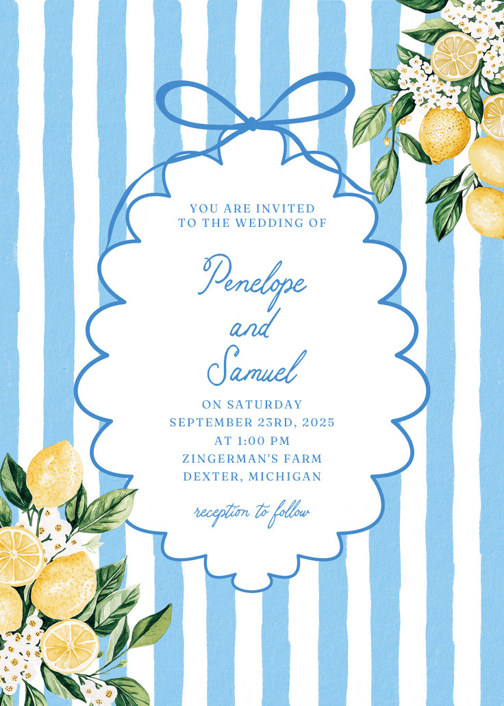 Sun-kissed siestas - wedding invitation