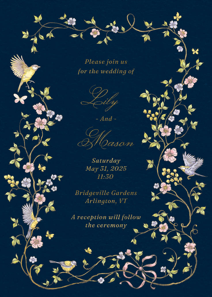 Sweet border - wedding invitation