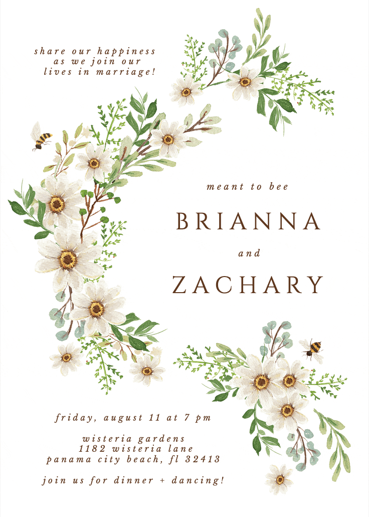 Sweeter together - wedding invitation