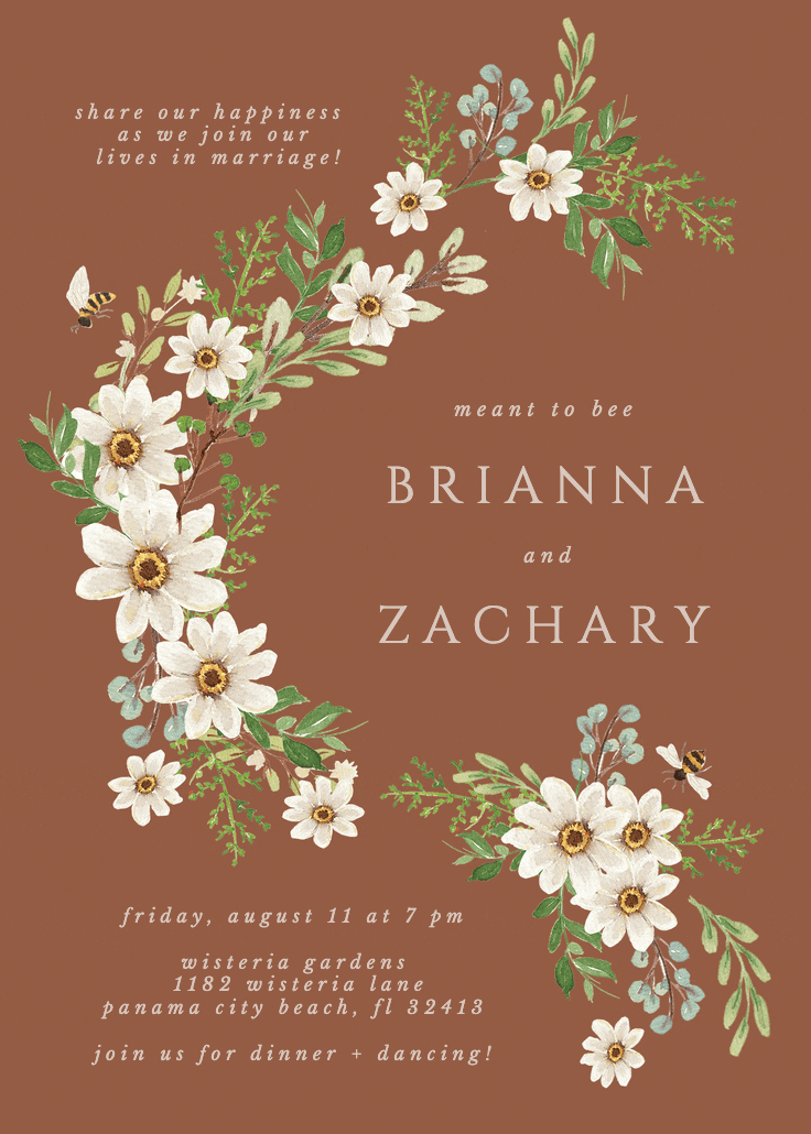 Sweeter together - wedding invitation