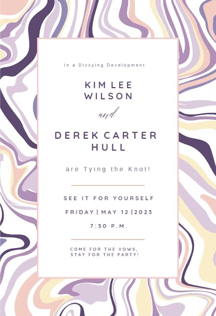 Sweetheart Swirls - Wedding Invitation
