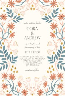 Terracotta blossom (By Meghann Rader) - Wedding Invitation