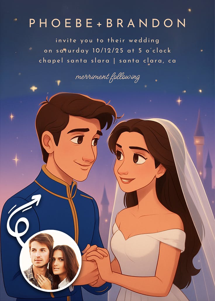 The royal i do - wedding invitation