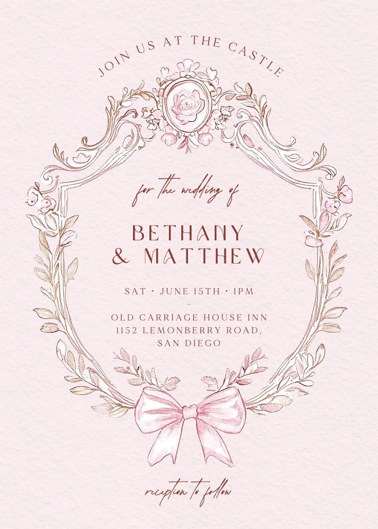 The royal wedding - invitación de boda