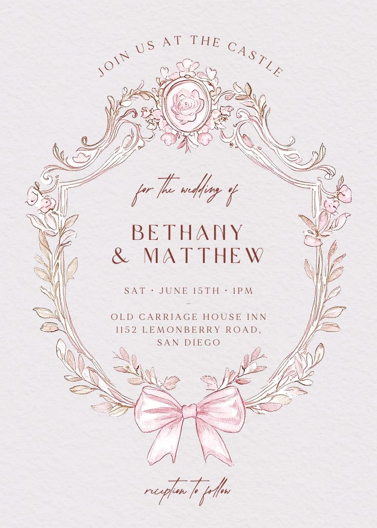 The royal wedding - invitación de boda