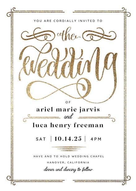 The wedding - wedding invitation