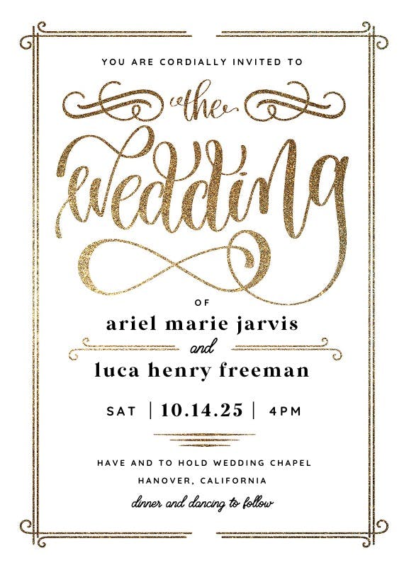 The wedding - wedding invitation